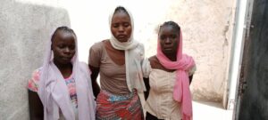 Three young women